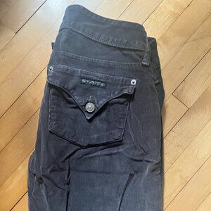Vintage Hudson Jeans in Grey Corduroy, Size 28, Made in the USA
